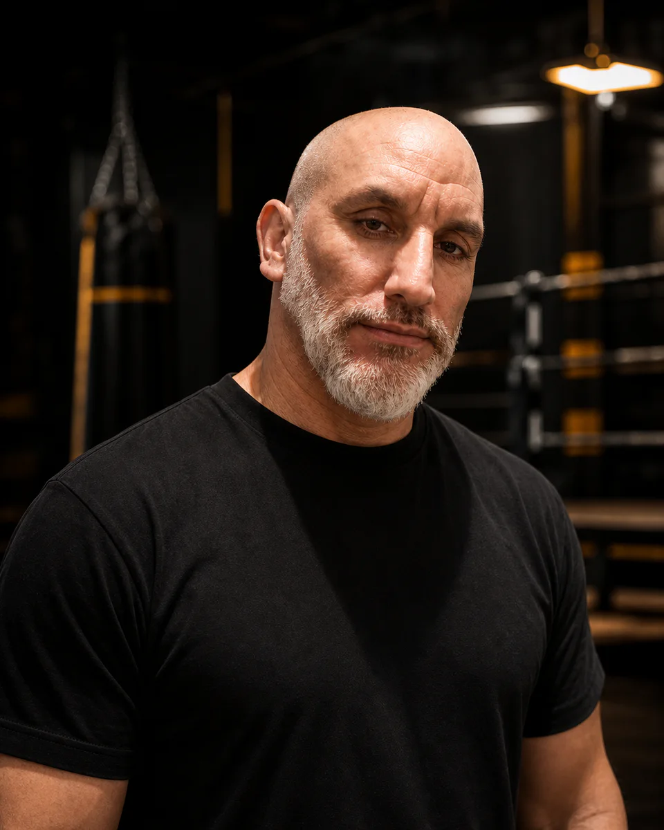Retrato de Gustavo “Turco”, profesor de boxeo de Turco